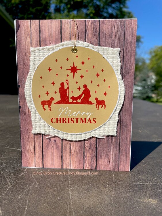 Upcycled Ornament Christmas Cards