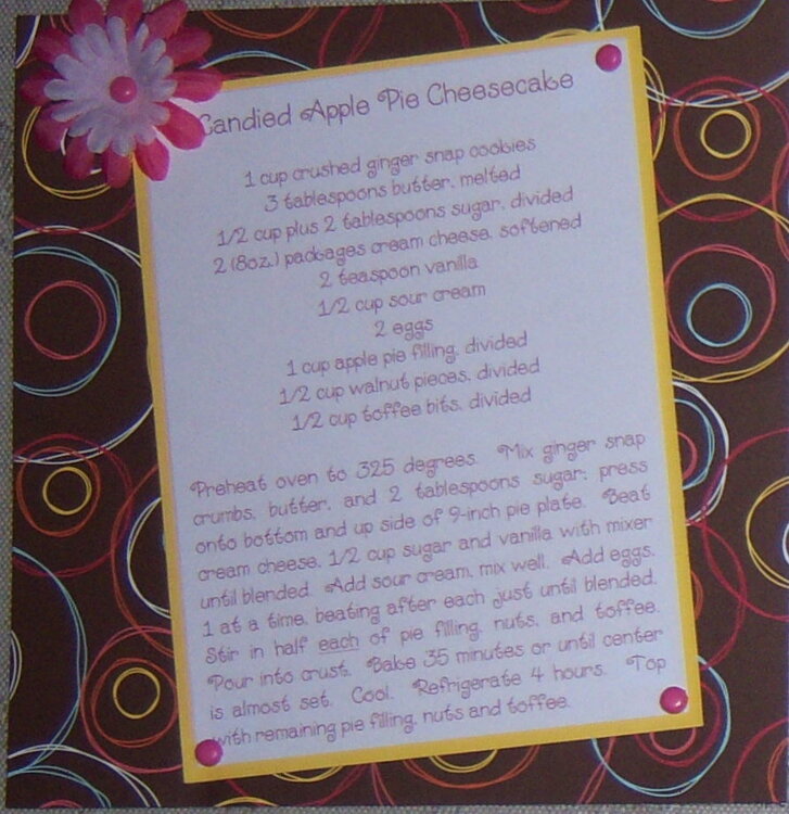 Recipe Card - Candied Apple Pie Cheesecake