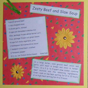 Recipe Card - Zesty Beef and Slaw Soup
