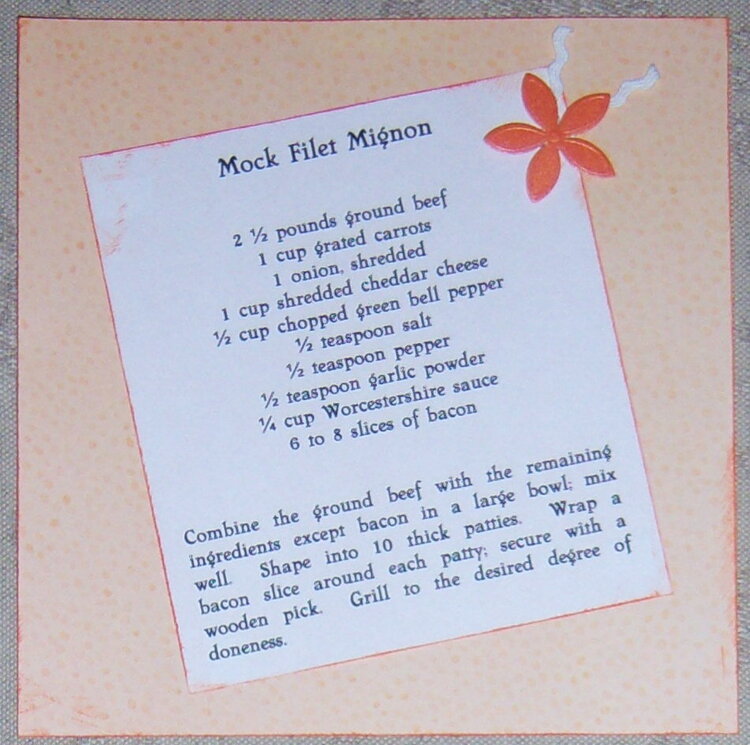 Recipe Card - Mock Filet Mignon