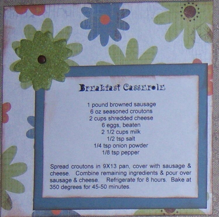 Recipe Card - Breakfast Casserole