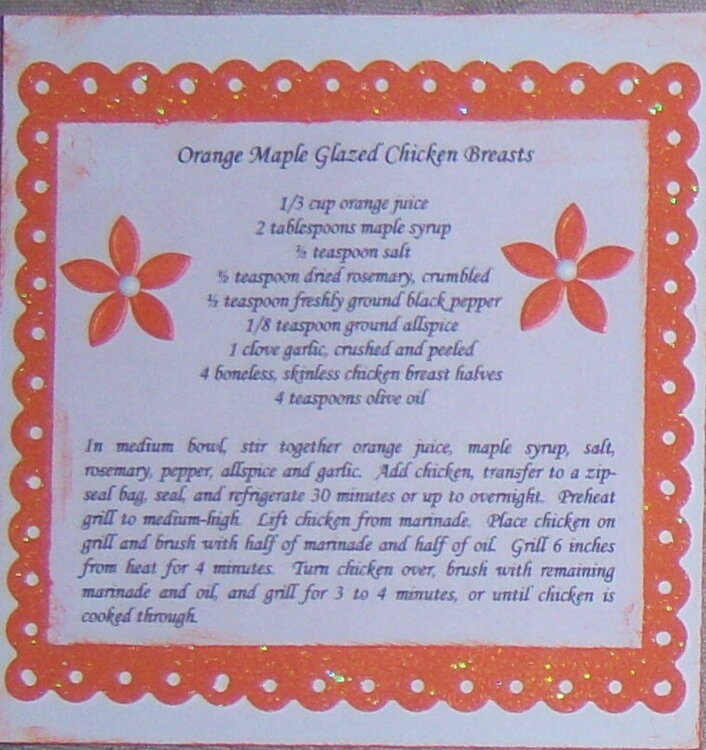 Recipe Card - Orange Maple Glazed Chicken Breasts