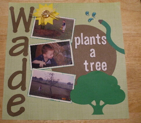 Wade plants a tree