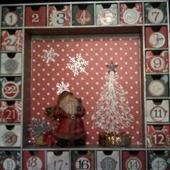Vintage Red & Silver Advent Calendar