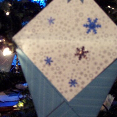 Gift Card Holder Blue Snowflake
