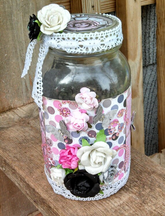 &quot;LOVE&quot; Themed Altered Jar