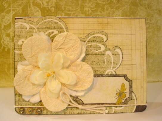 Cream Flower Card