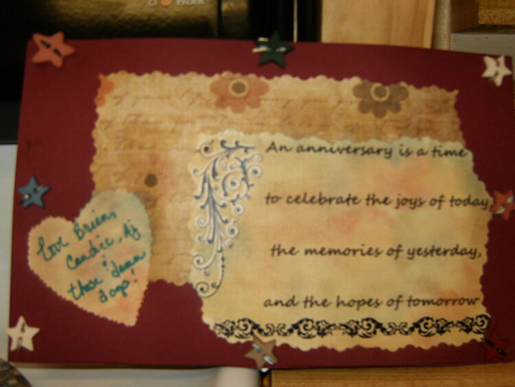Back of anniversary card