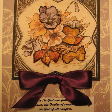 Card - Sympathy Purple Pansies &#039;08
