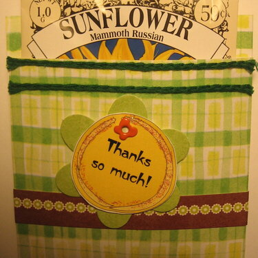 Card - Thanks So Much - Sunflower - Front &#039;08