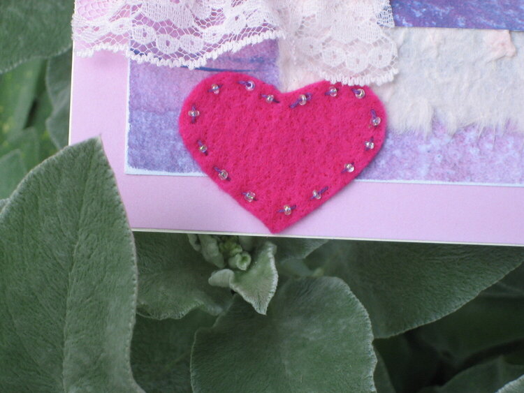 Life is about . . . Felt Heart Detail