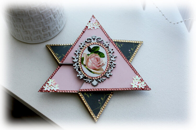 A star shaped card I made for a friend of my daughter