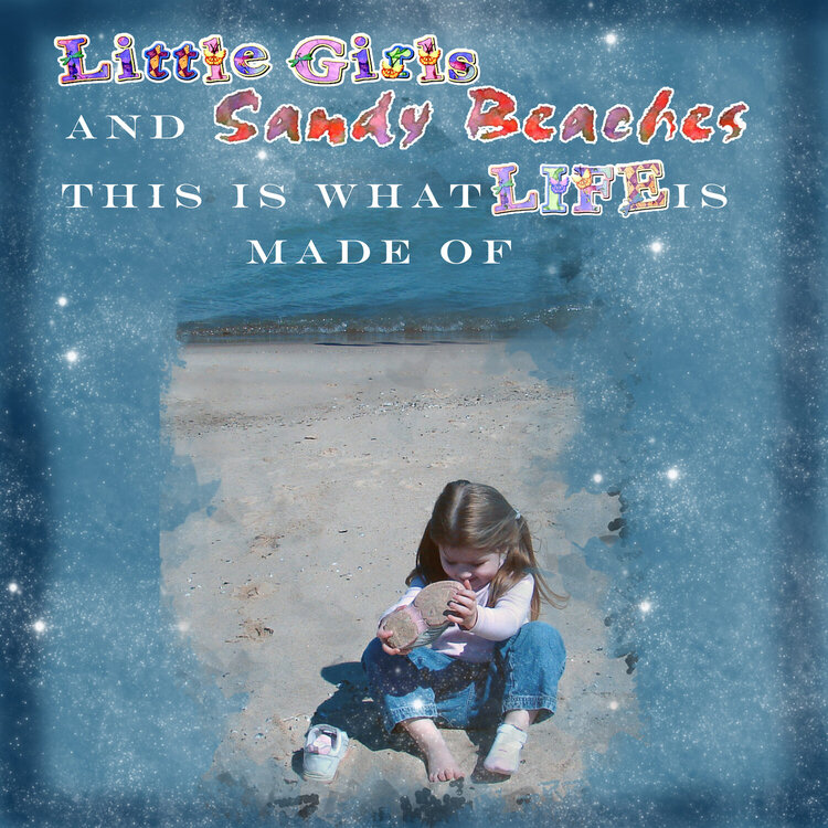 little girls and sandy beaches