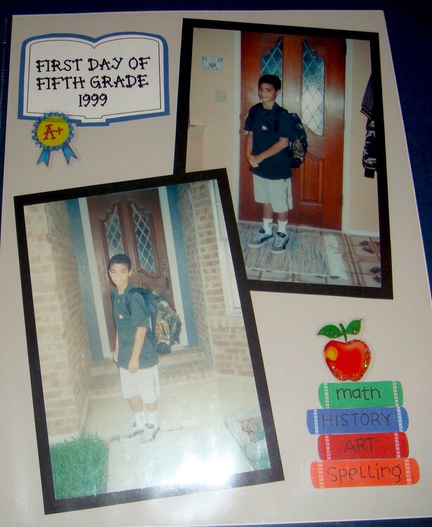 First Day of School - 5th Grade