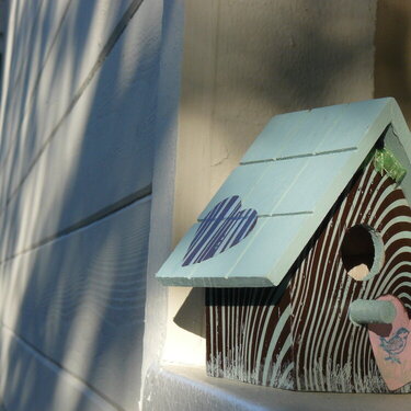 altered birdhouse