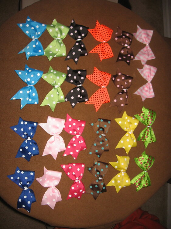 Samples of my Hair bows