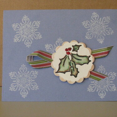Snowflake &amp; Holly Card