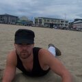 Matt playing in the sand
