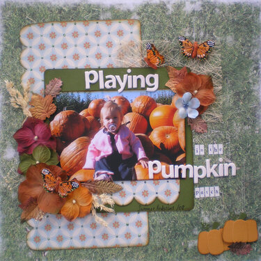 Playing in the pumpkin patch