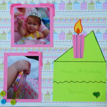 Hannah on her 2nd birthday