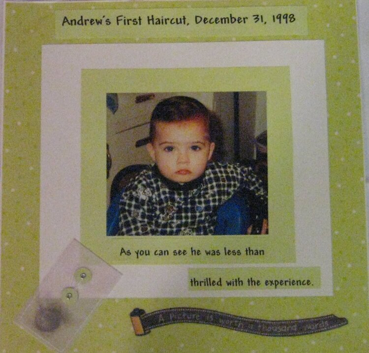 Andrew&#039;s First Haircut