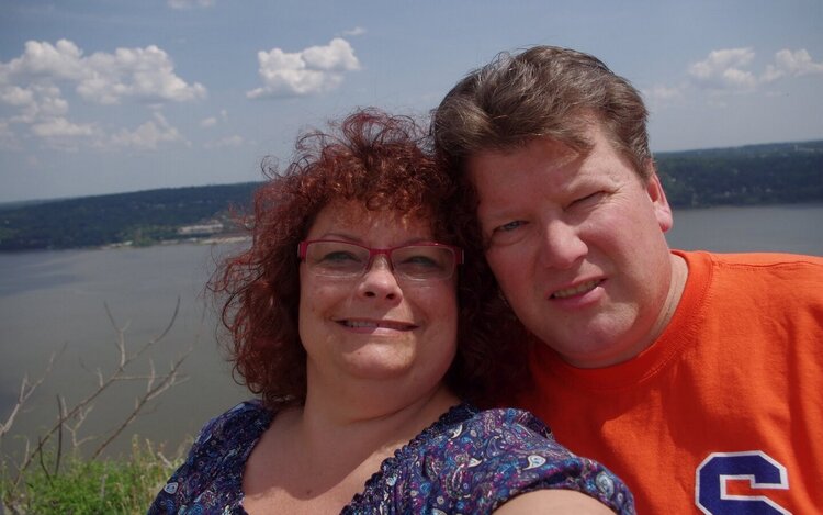 Us in front of the Hudson