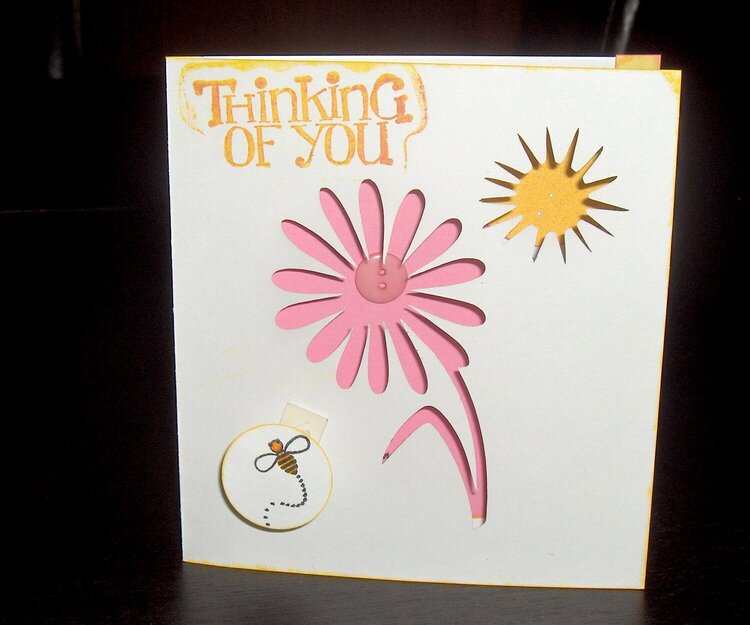 peekaboo color thinking of you card