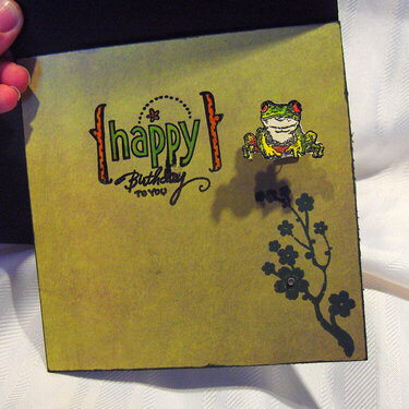 inside frog birthday card