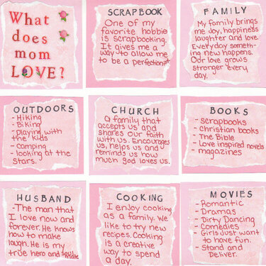 What does mom love?