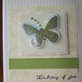Thinking of you -Green Butterfly