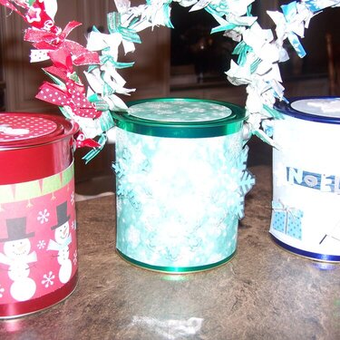 Altered Paint Cans for Christmas