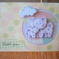 Elephant Baby Thank You Card