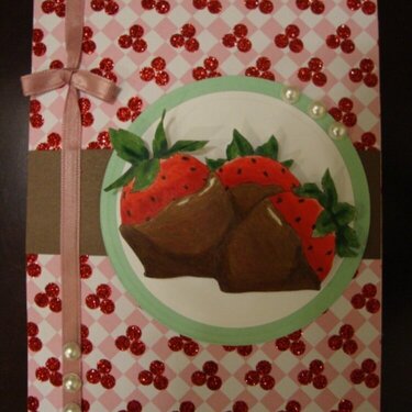 Sweet Strawberries Valentine&#039;s Day Card (Sketch Saturday #142)