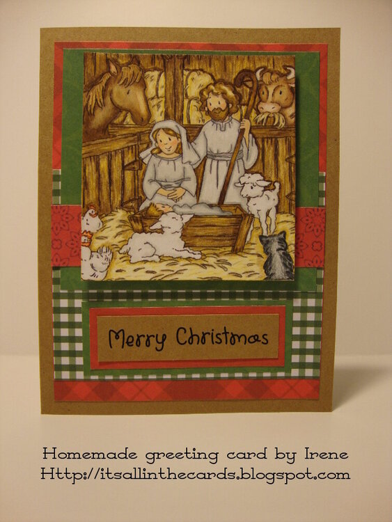 Nativity Scene Christmas Card