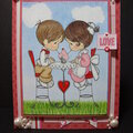Sharing a Milkshake Precious Moments Valentine Card