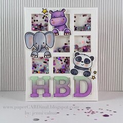 HBD - Peek-a-Boo Shaker Card