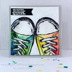 shoes & rainbows - Card