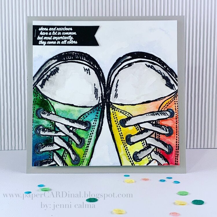 shoes &amp; rainbows - Card