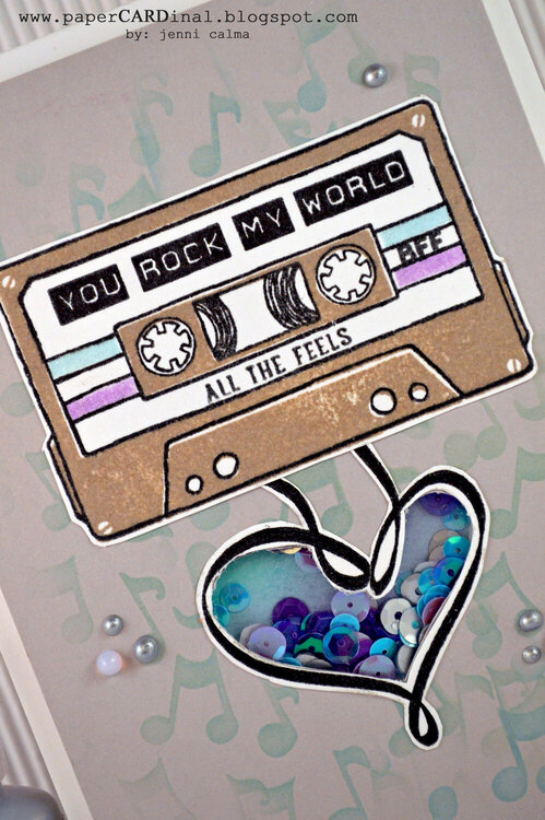 YOU ROCK MY WORLD - Shaker Card