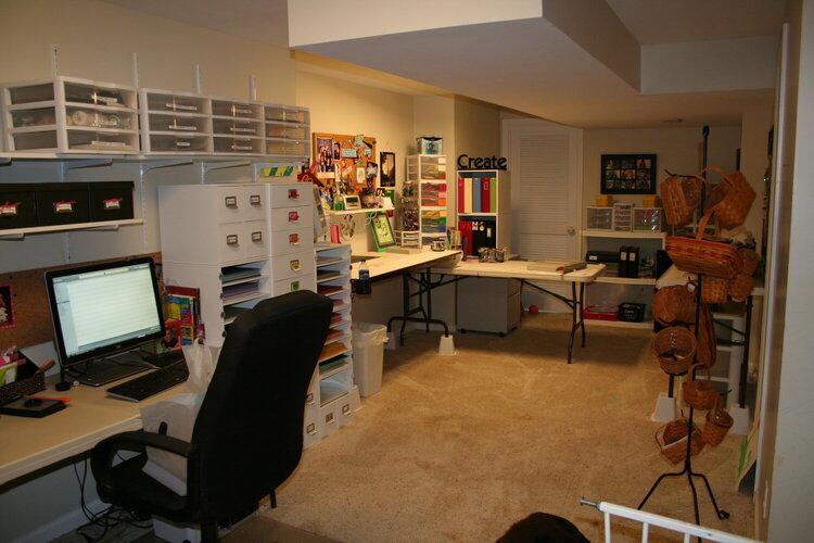 My new organized scrapbook room
