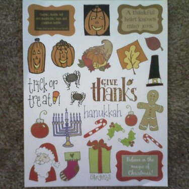 for sale holiday sticker sheet