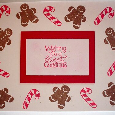 Rubber Stamped Christmas Card