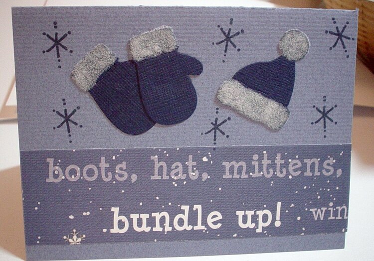 Mitten, Hat, Christmas card