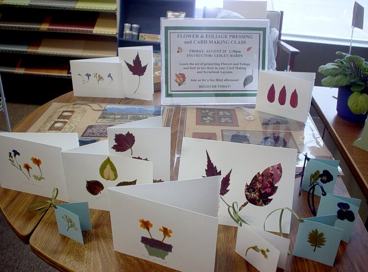 Flower Pressing and card making class