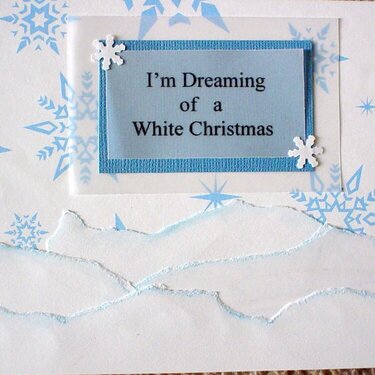 Paper tearing Christmas card