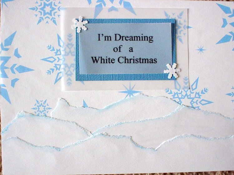 Paper tearing Christmas card