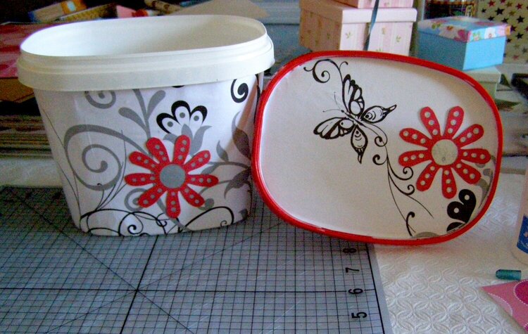 Altered Ice Cream Container