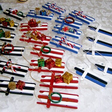 Christmas Sled Ornaments