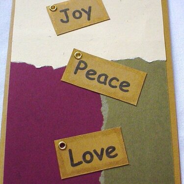 Joy, Peace, Love Christmas Card