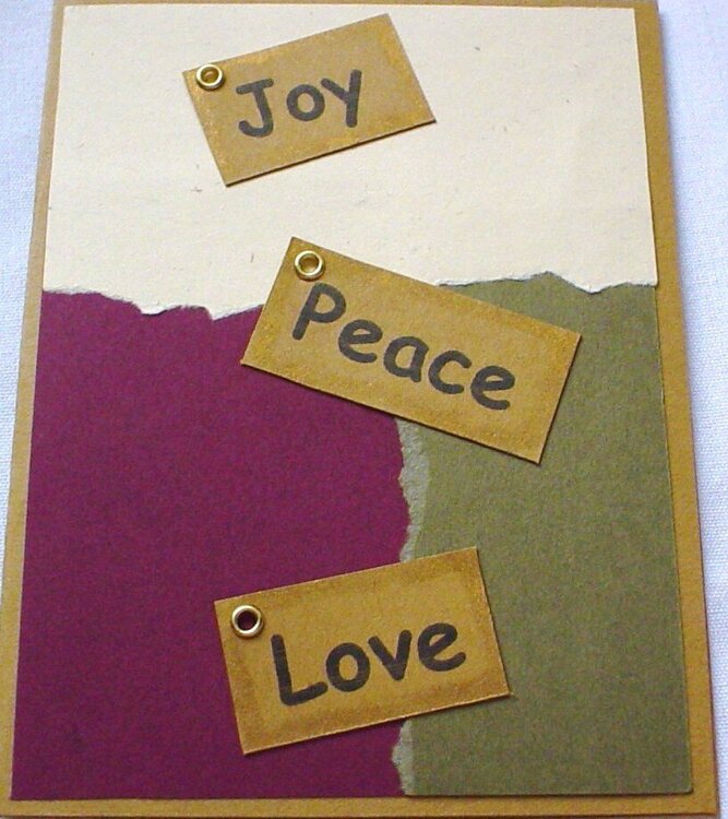 Joy, Peace, Love Christmas Card